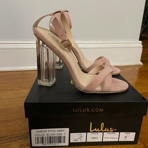 Lulus illusion indie blush pink heels